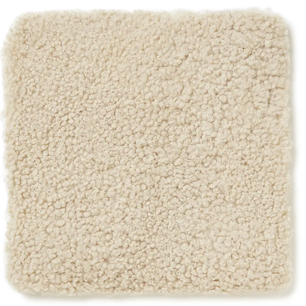 Curly Seat Cover Schaffell 40x40cm Charcoal beige moonlight