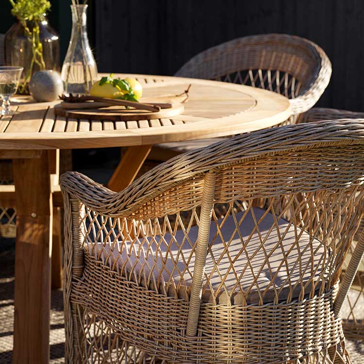 Kamille Sessel Beige inkl. Sitz- und Rückenkissen