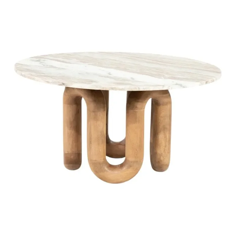 LoopStone Couchtisch 80x80x42 cm Marmor natur