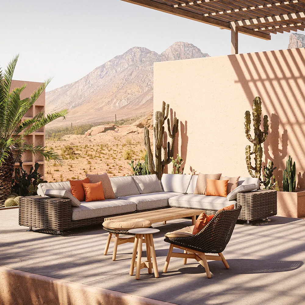 Mbrace Clubsessel teak AXD teak 0205 arabica 0126