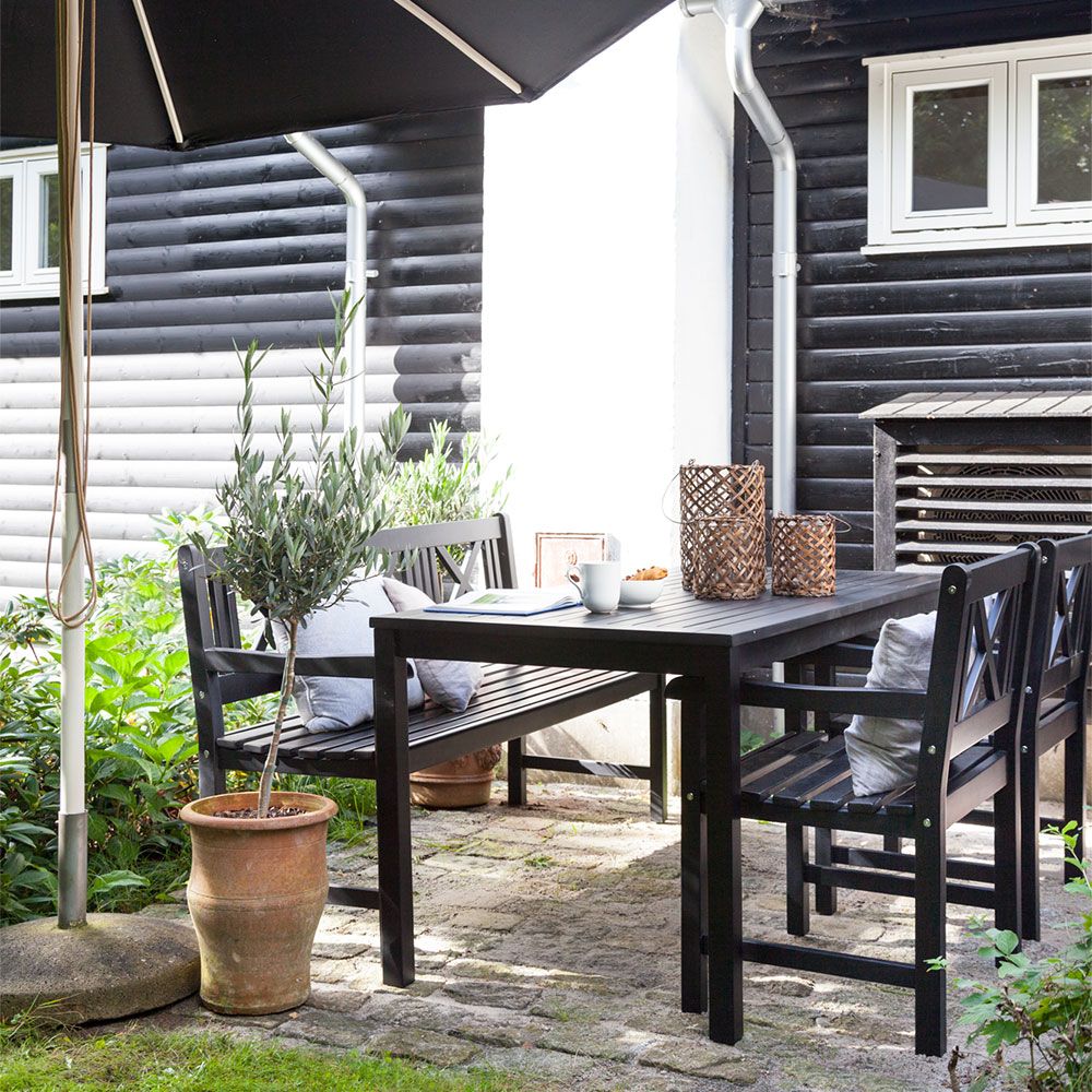 Rosenborg Tisch 80x165 cm schwarz