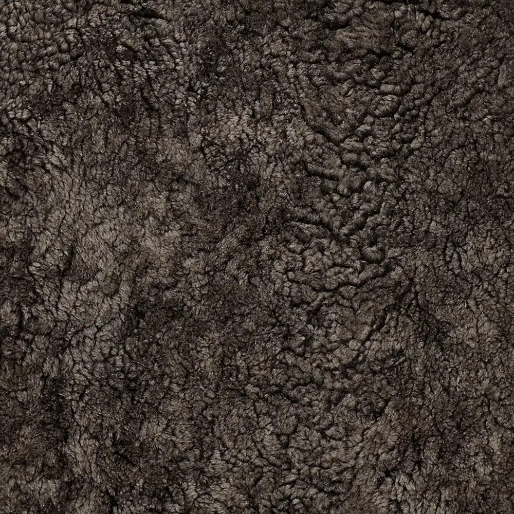 Curly Seat Cover Sheepskin 40x40cm Charcoal Brown 