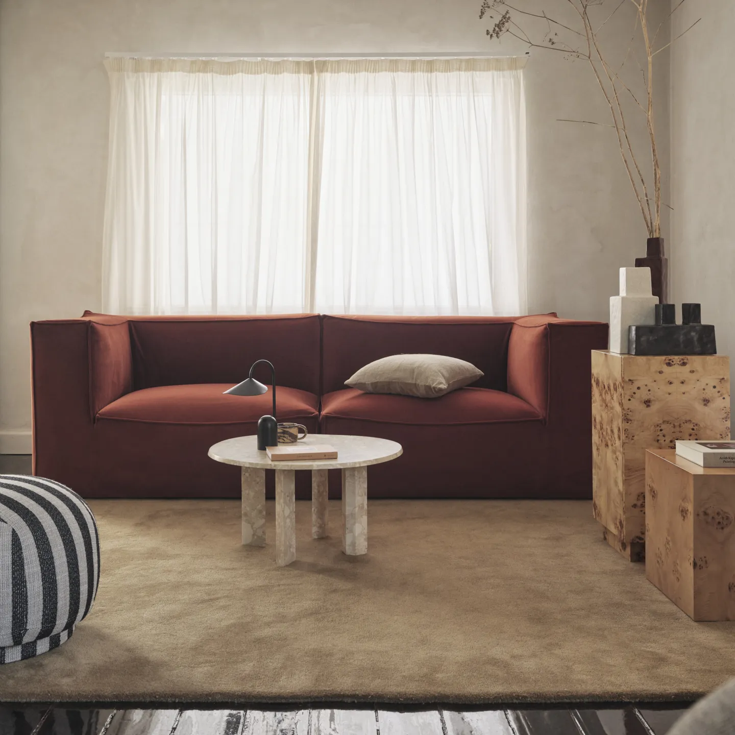 Catena Sofa Armrest Right S401 Rich Velvet - 21 Rust