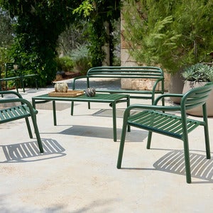 Bliss couchtisch/bank Dark green, aluminium