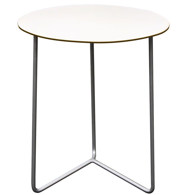 Tisch High Tech 60 Laminat weiß / feuerverzinkt Standfuß