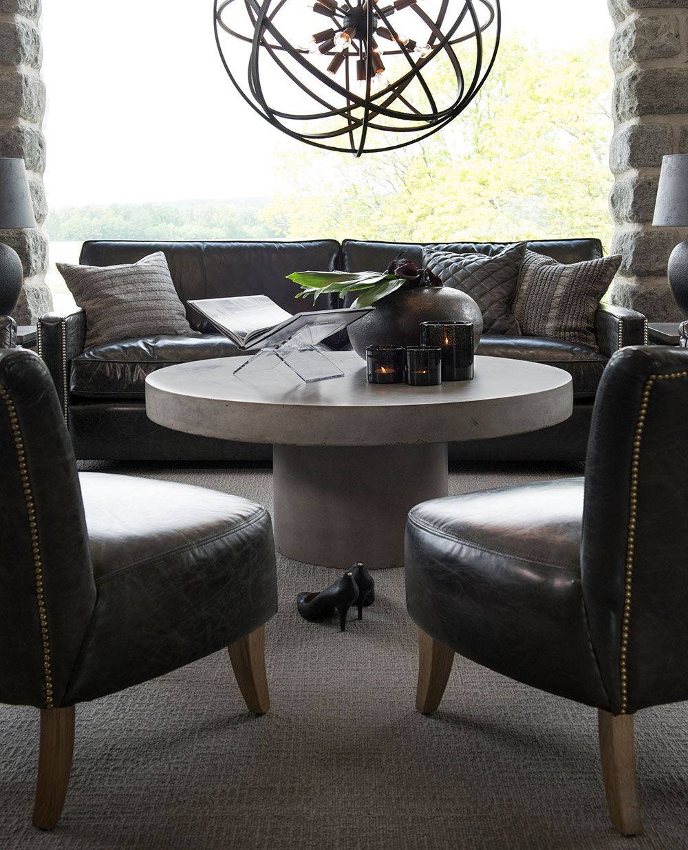 Regent Couchtisch Ø120 Beton