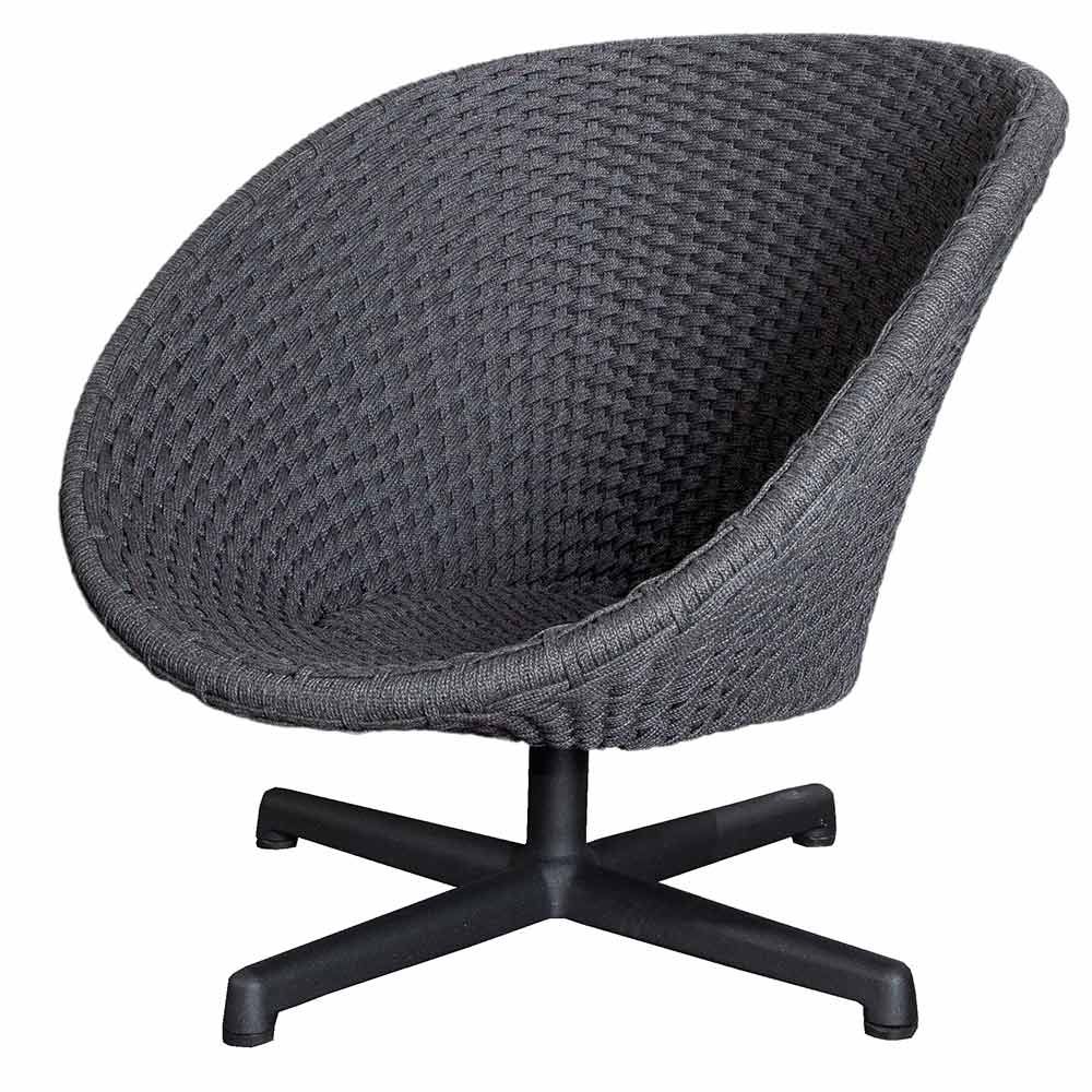 Peacock Lounge Drehsessel mit Aluminiumfüßen