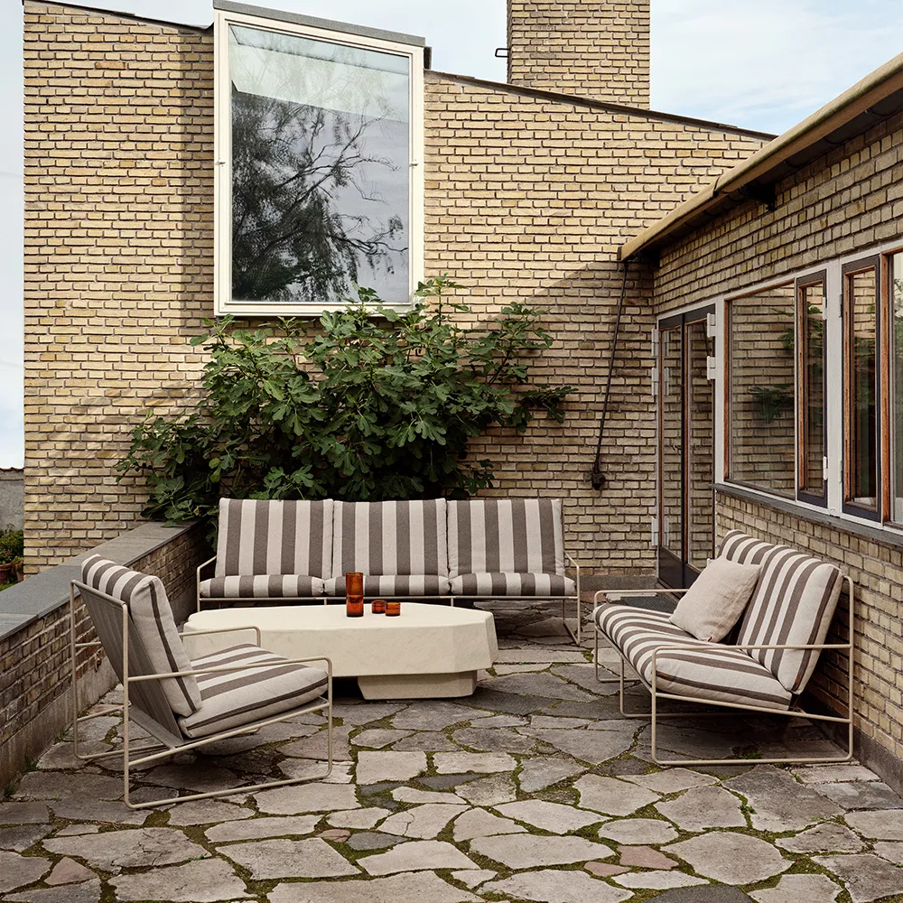 Desert 2-Sitzer Sofa Stripe Cashmere/Chocolate