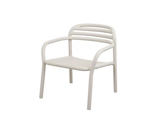 Bliss loungesessel, stapelbar Sand, aluminium