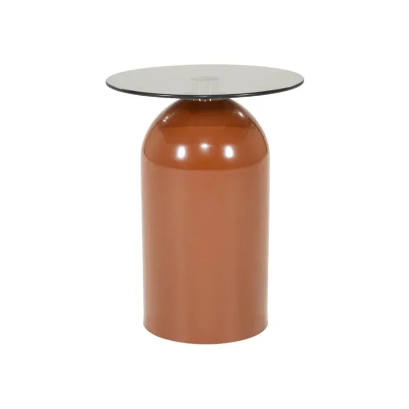 Irona Beistelltisch 39,5x39,5x52 cm Glas braun