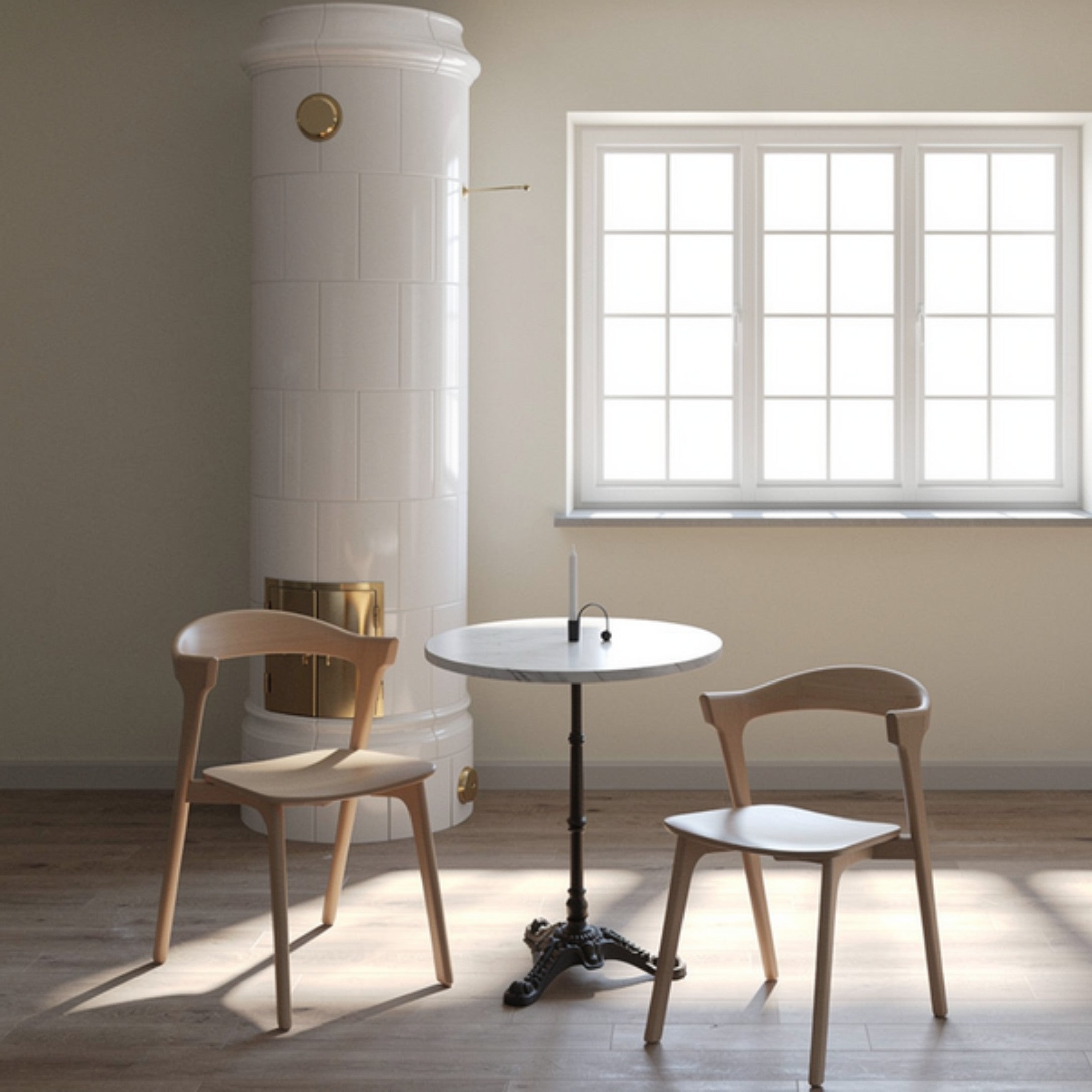 Loire-Marmortisch 60 weiß