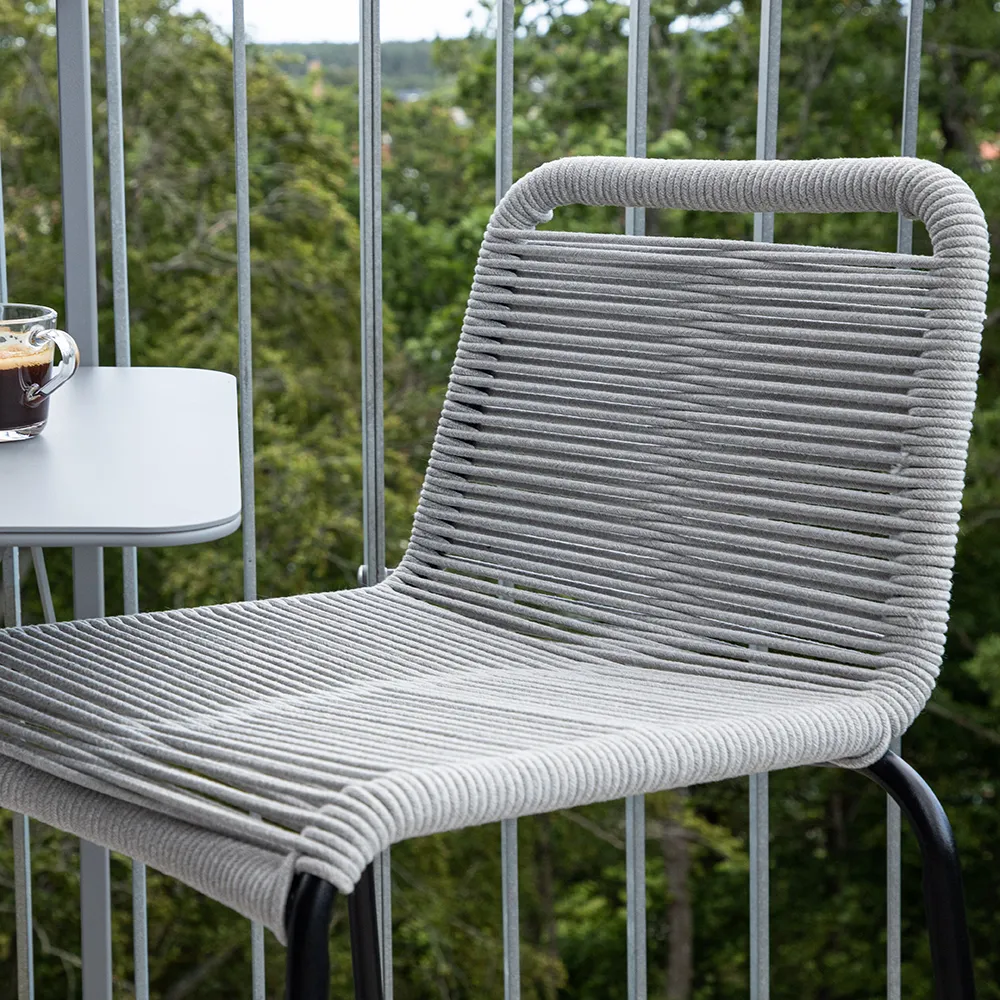 Lindos Barhocker hellgrau 2er-Pack