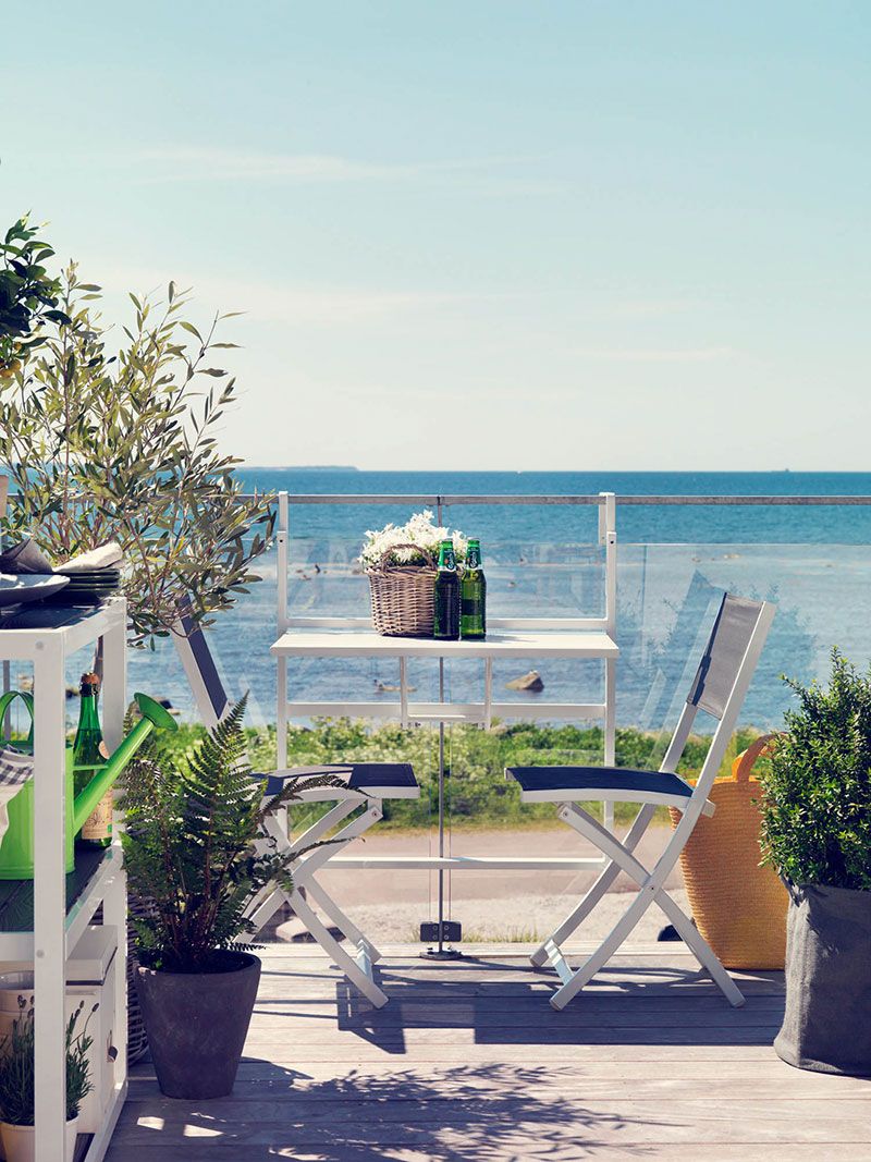 Leone Klappstuhl Weiß/Grau