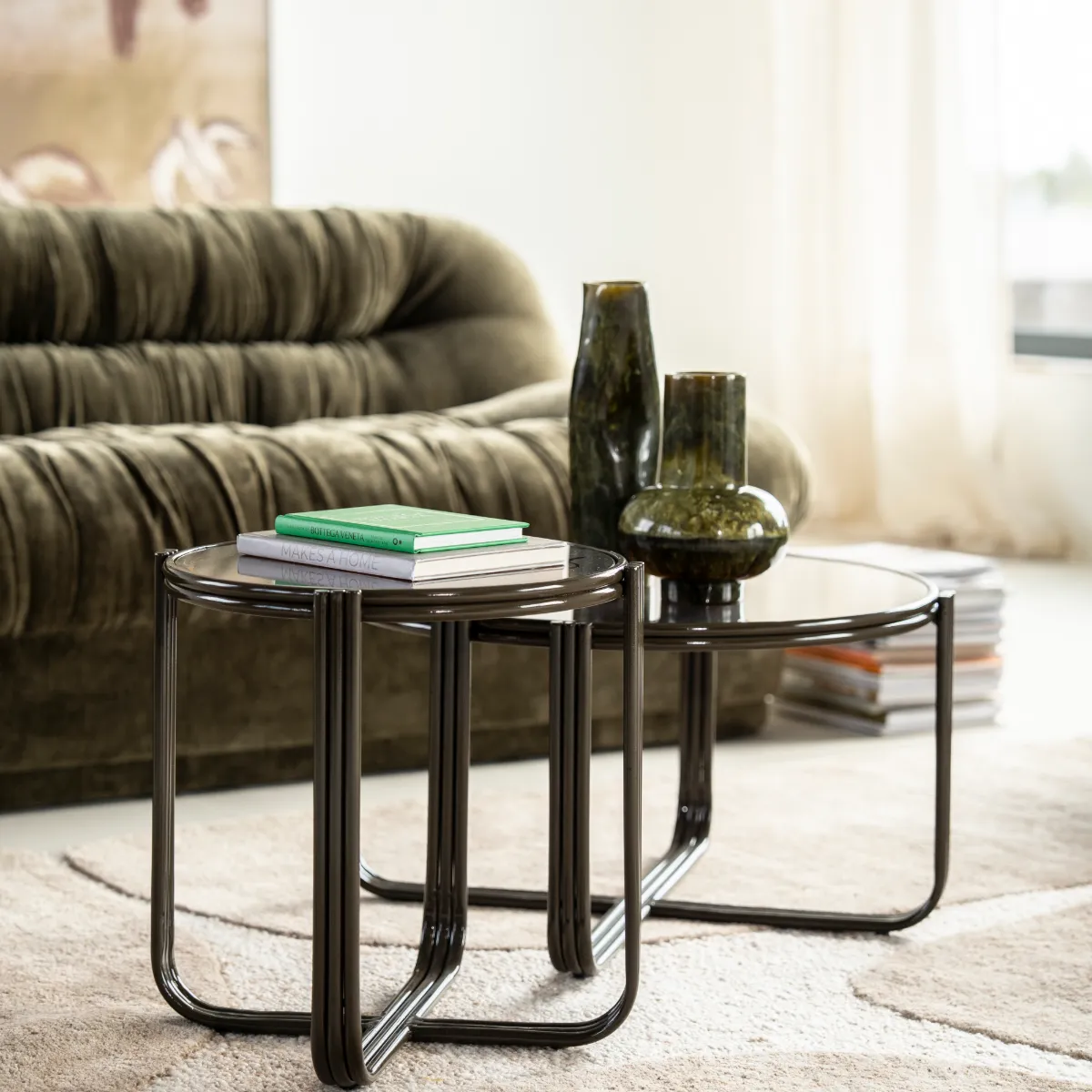 Groovy Beistelltisch – braun, 42,5 x 42,5 x 42,5 cm