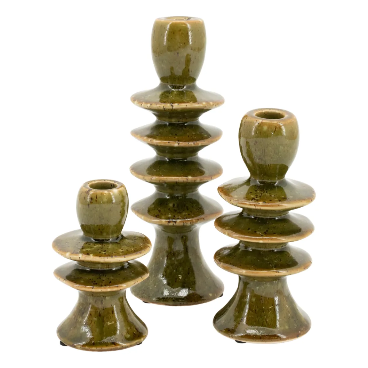 Cimba (set of 3) 7,5x11,8 cm Steingut Grün