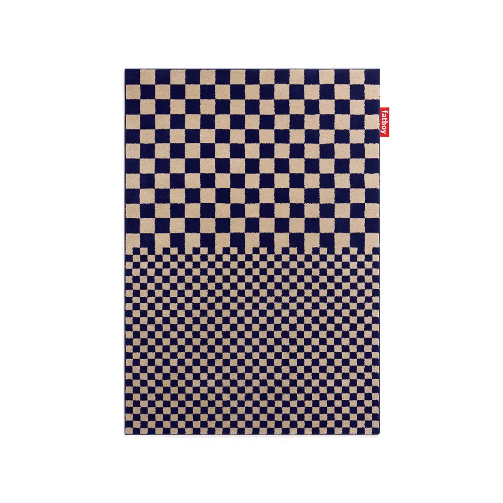 Teppich petit square affair blue-beige