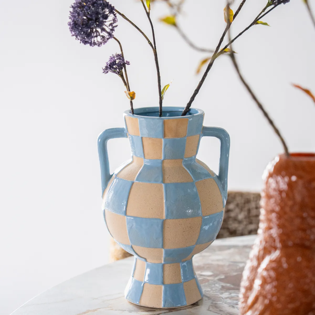 Blocsy 1 Vase 19,5x18,5x28 cm blau