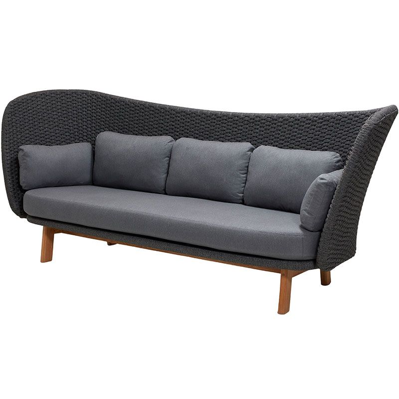 Peacock Wing Sofa Dunkelgrau inkl. Kissen