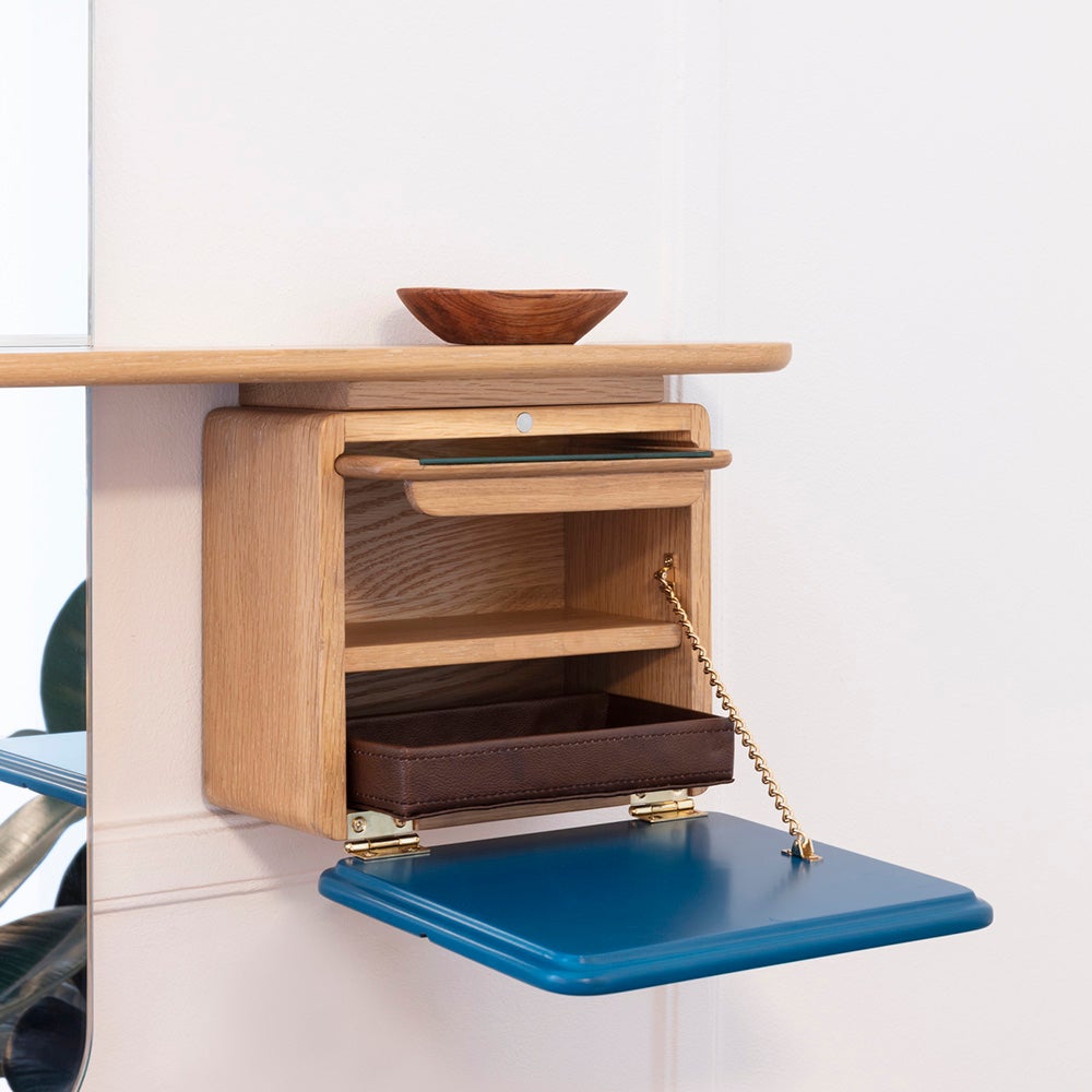 One More Look Spiegel eiche/Petrol Blue