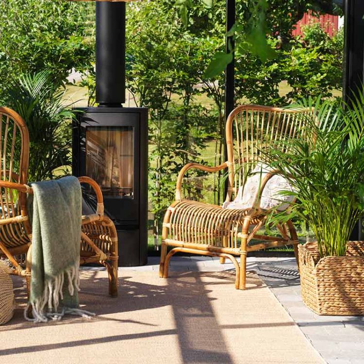 Vallda Rattan-Sessel mit Rückenlehne