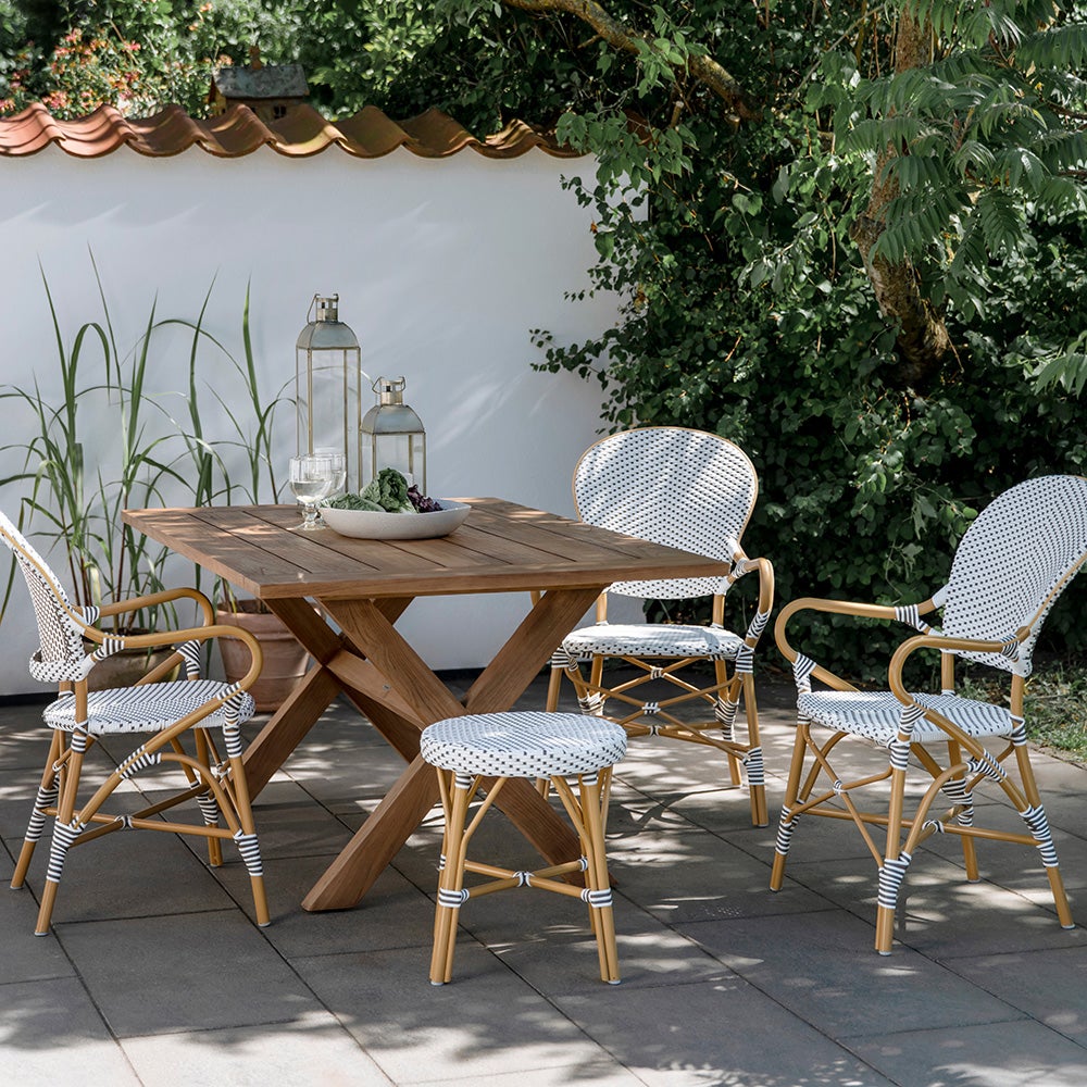 Isabell Sessel weiß mit Cappuchino-Punkt