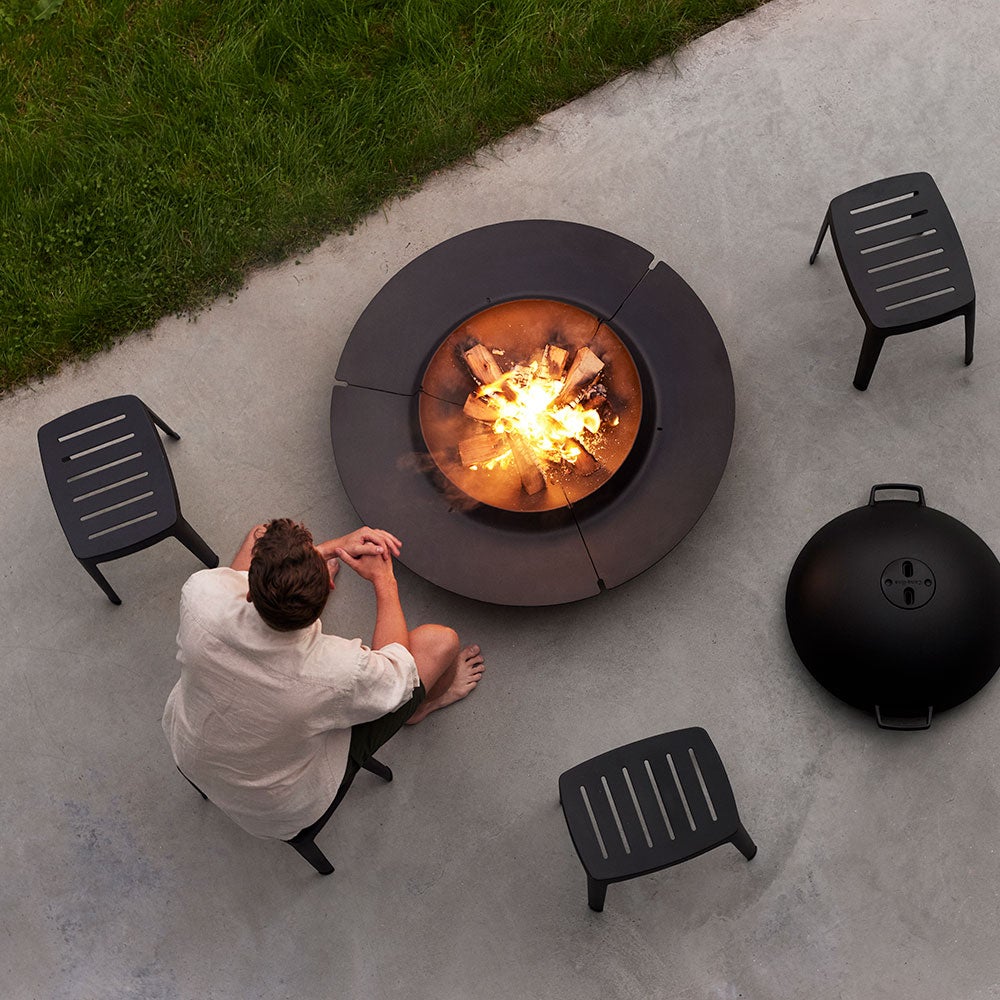 Ember Fireplace Groß Schwarz Gusseisen