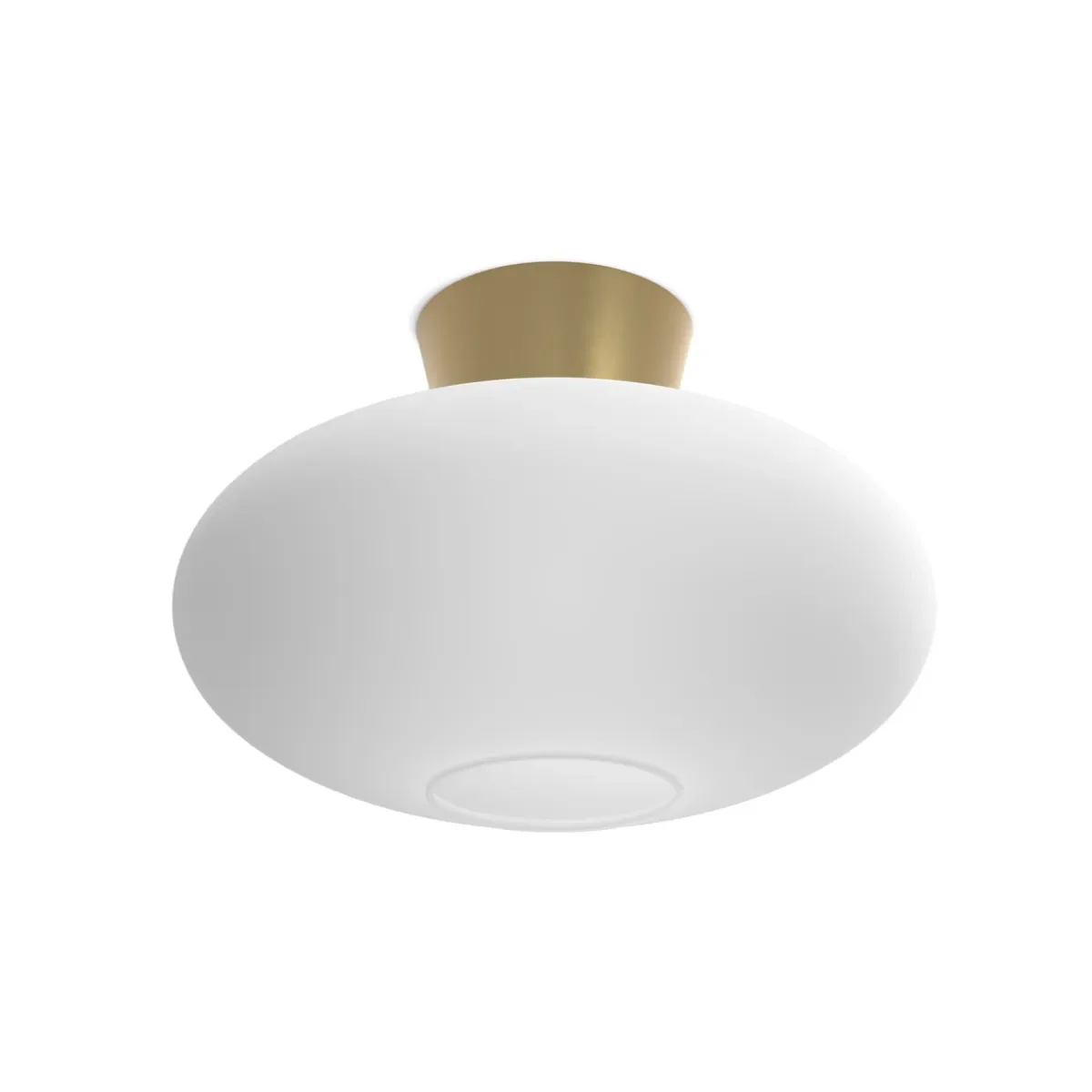Bullo XL Deckenleuchte Ø38xH25,6 cm Metall/Glas Messing/Opalglas