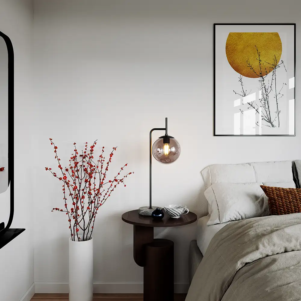 Boyle Tischleuchte Smoke Grey