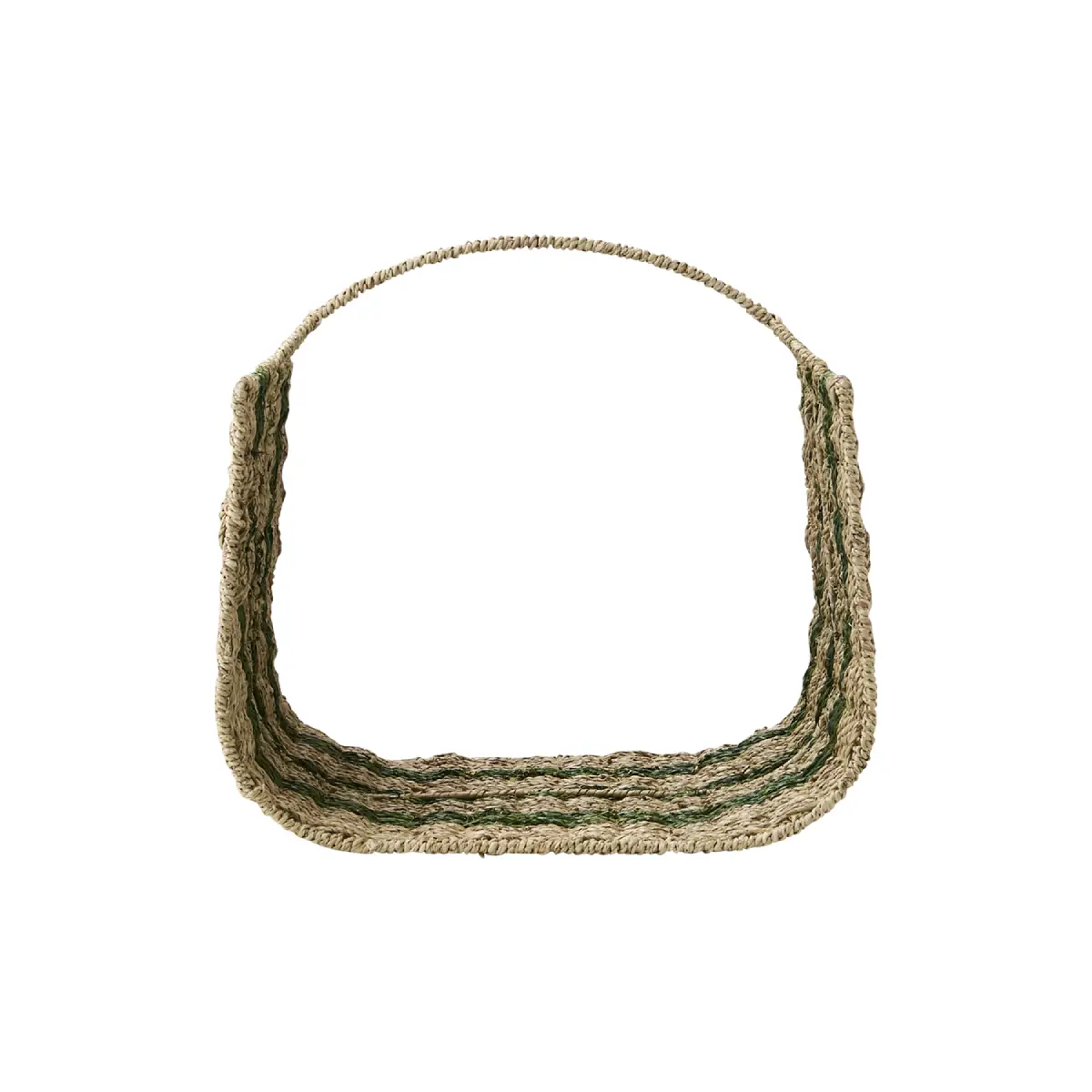 COLLECT Kaminholzkorb Natur/Grün L42 x B42 x H42 cm