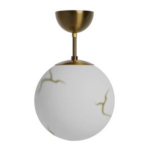 Bellagio Deckenleuchte Ø25cm Messing/Weiß
