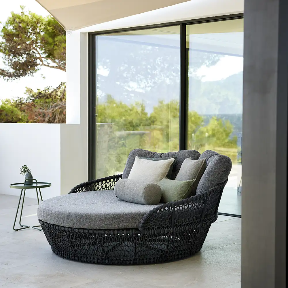 Ocean daybed Dunkelgrau Soft Rope