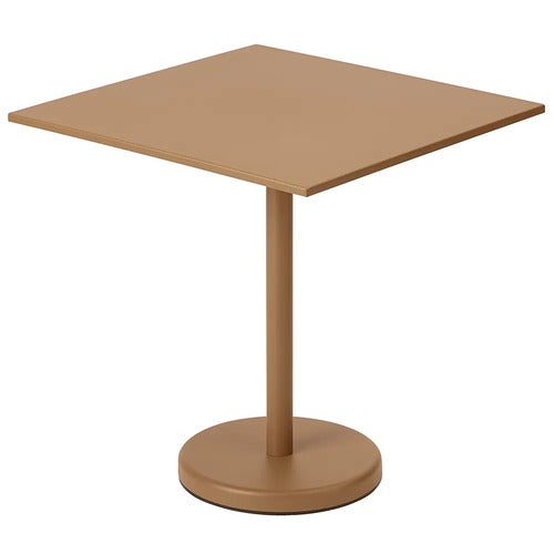 Linear Steel Bistrotisch 70x70 cm Burnt Orange