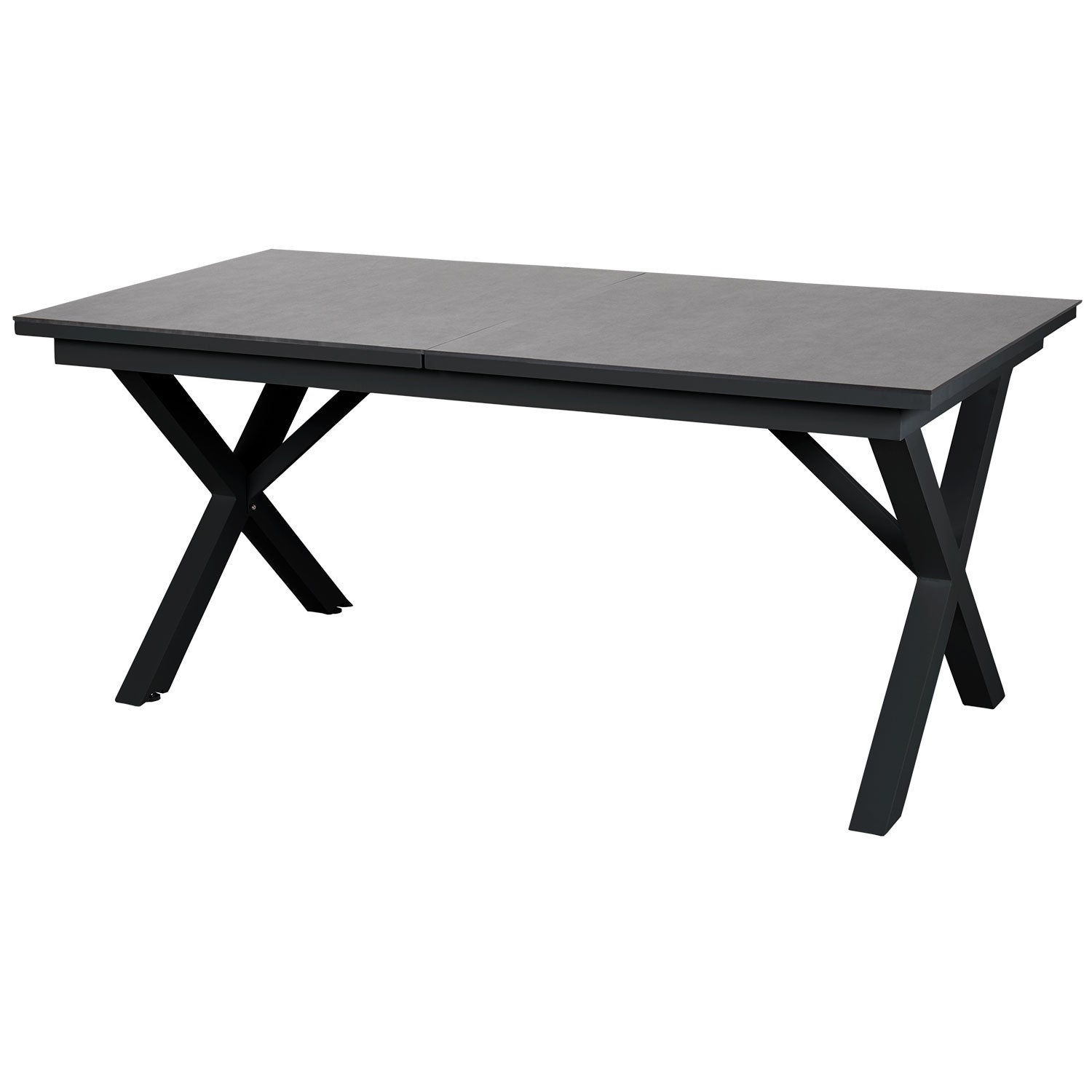 Hillmond Ausziehtisch 100x166-226 cm schwarz/grau