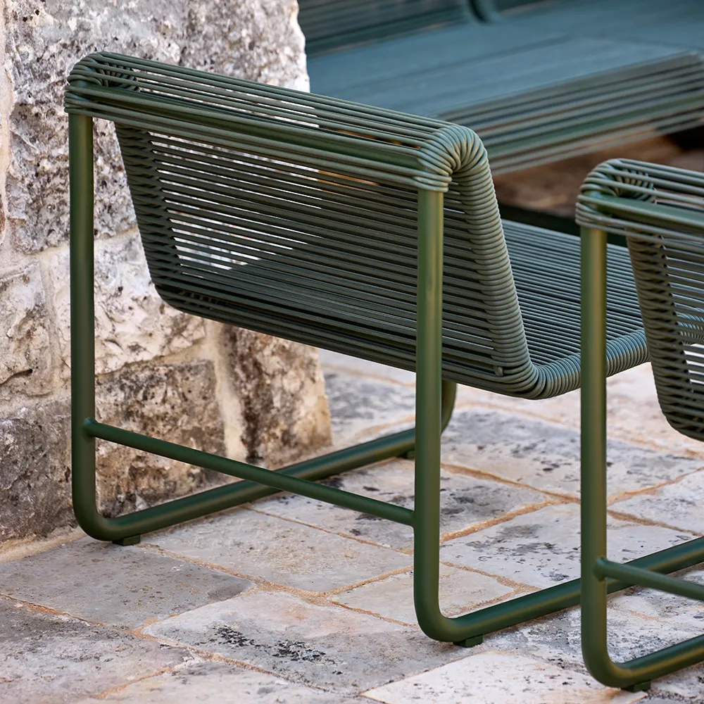 Al Dente loungesessel Weave Dark green