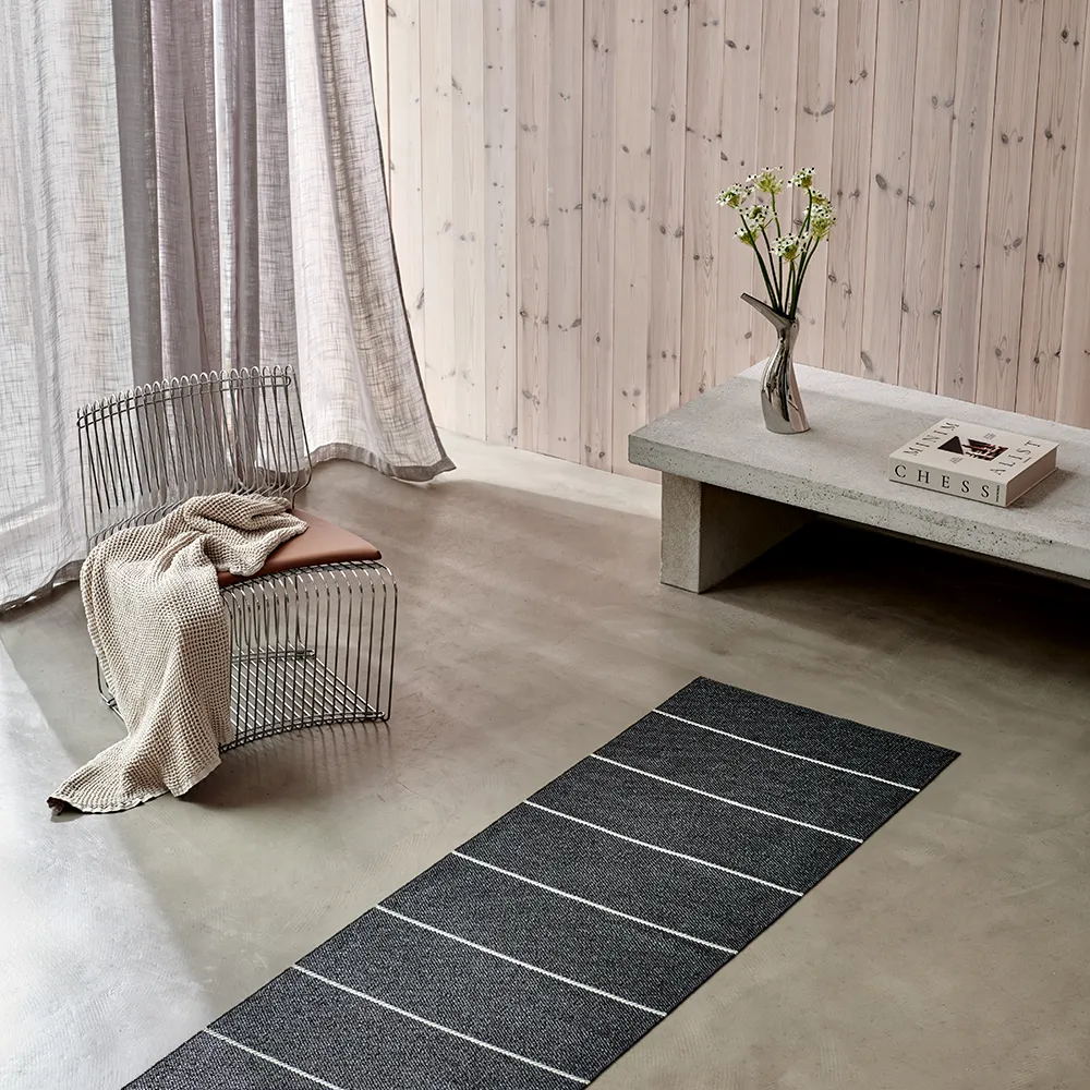 Lea teppich Black/Misty Mint/Vanilla 70 x 225 cm