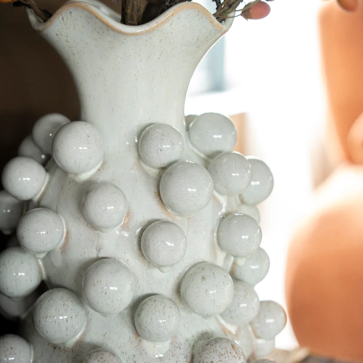 Viro Vase 28,3x28,3x39,7 cm Steingut Natur