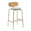 Curious Barhocker Eiche/Messing Sterling