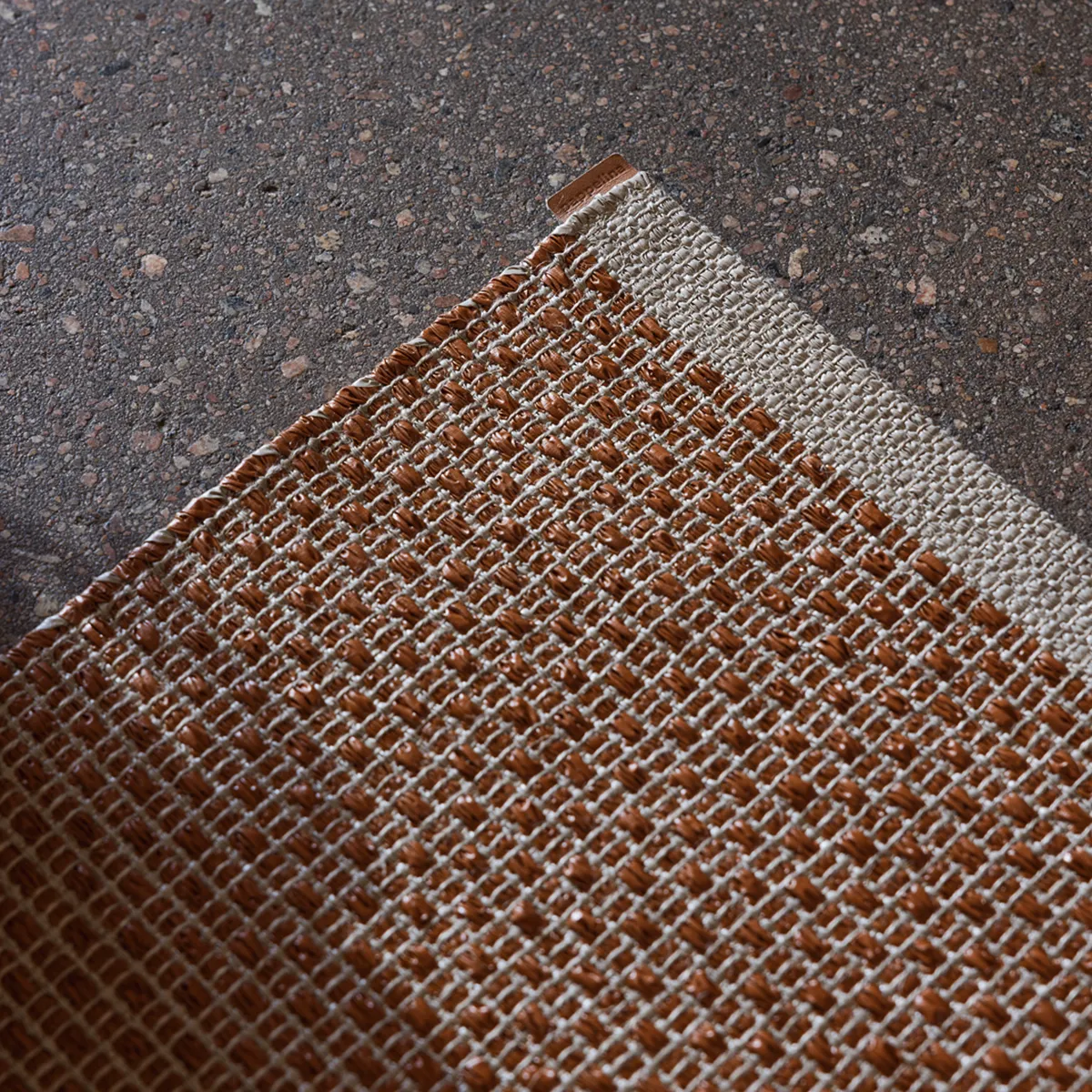 Waschbarer Kunststoffteppich NILS Rust 70x240 cm