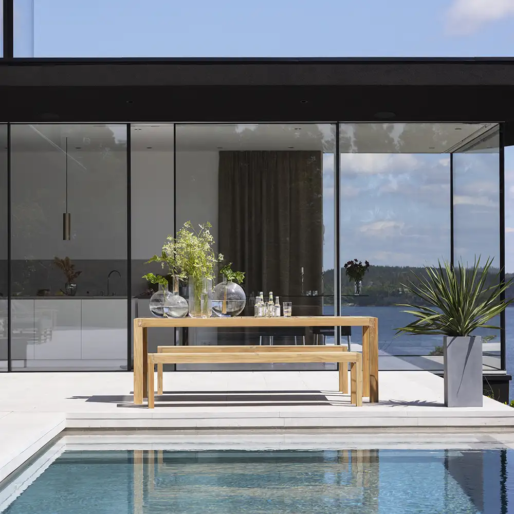 Laknäs Bank Teakholz