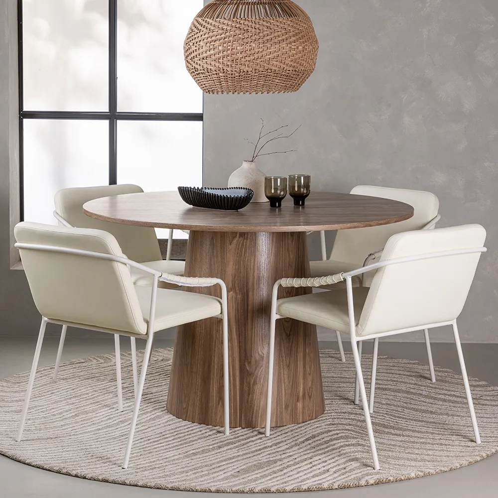 Tvist Esszimmerstuhl Beige PU 2er-Pack