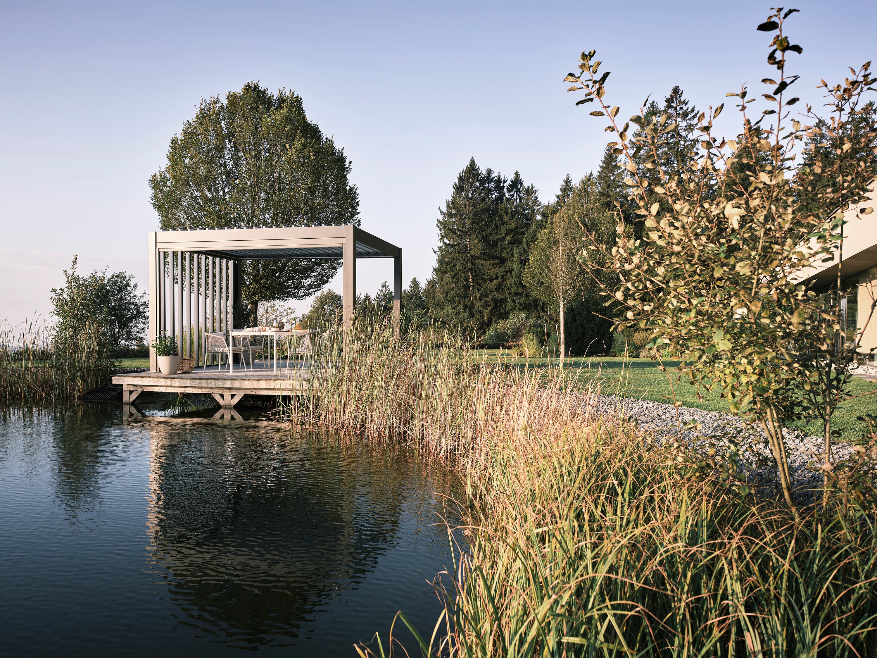 Pergola, Größe 4 x 3, Metallic quartz grau