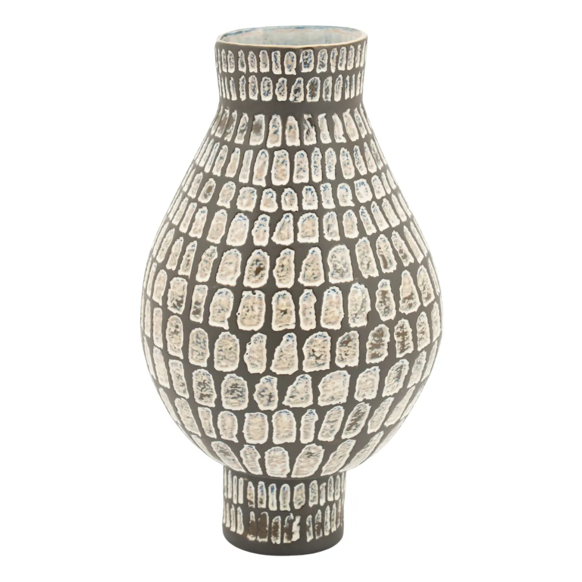 Isoko large Vase 23,5x23,5x40,5 cm Steingut Braun