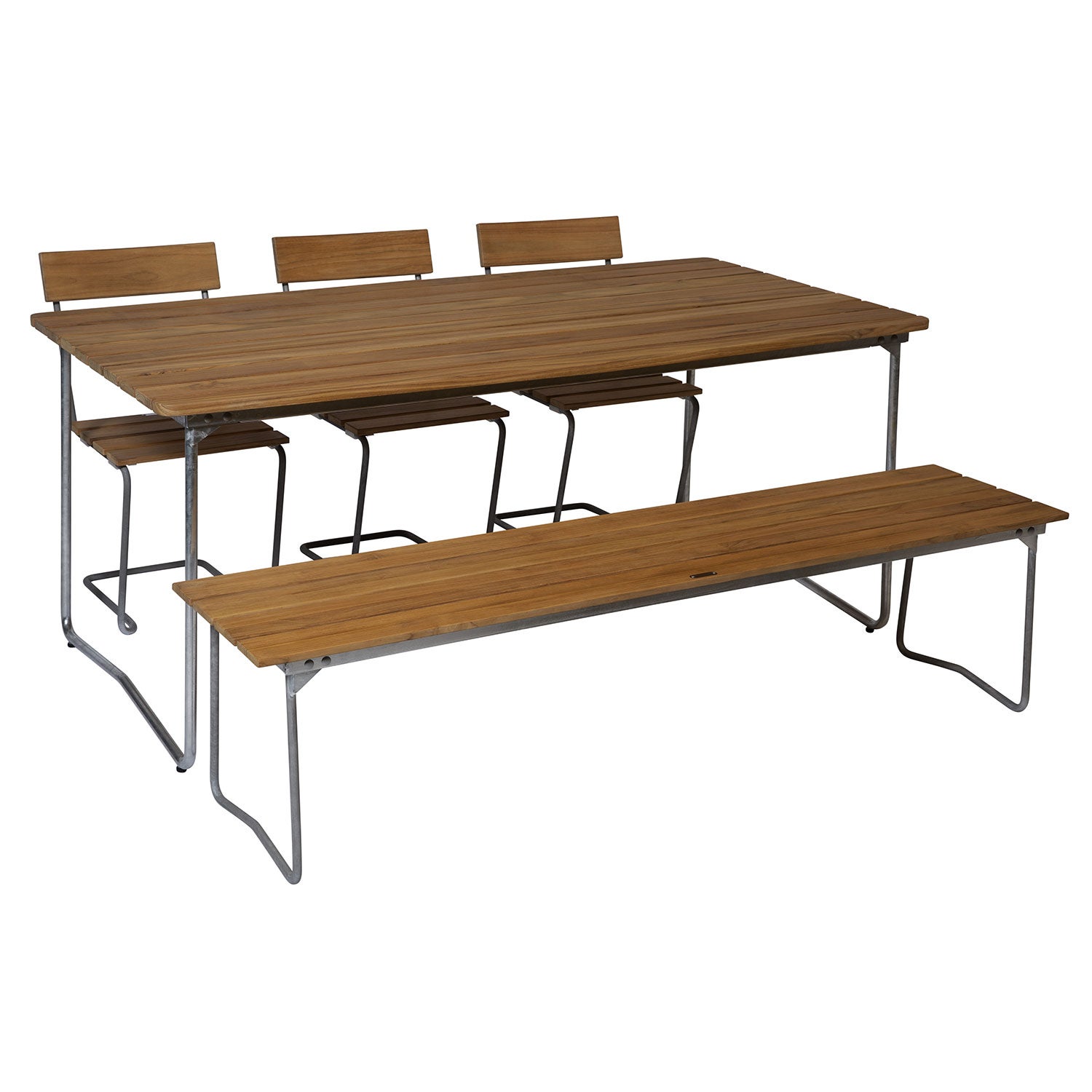 Bank 9 Unbehandeltes Teakholz