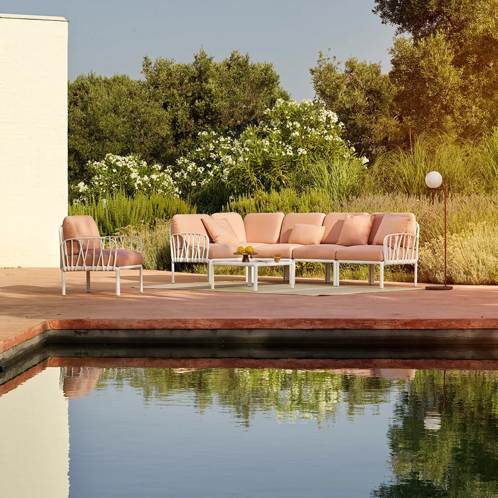 Komodo 5 Ecksofa Tortora - Giungla Sunbrella