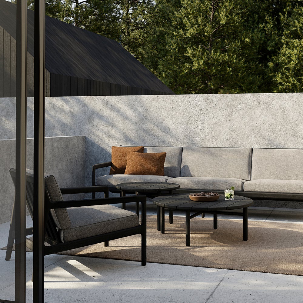 Quatro Couchtisch Ø95 cm Schwarz