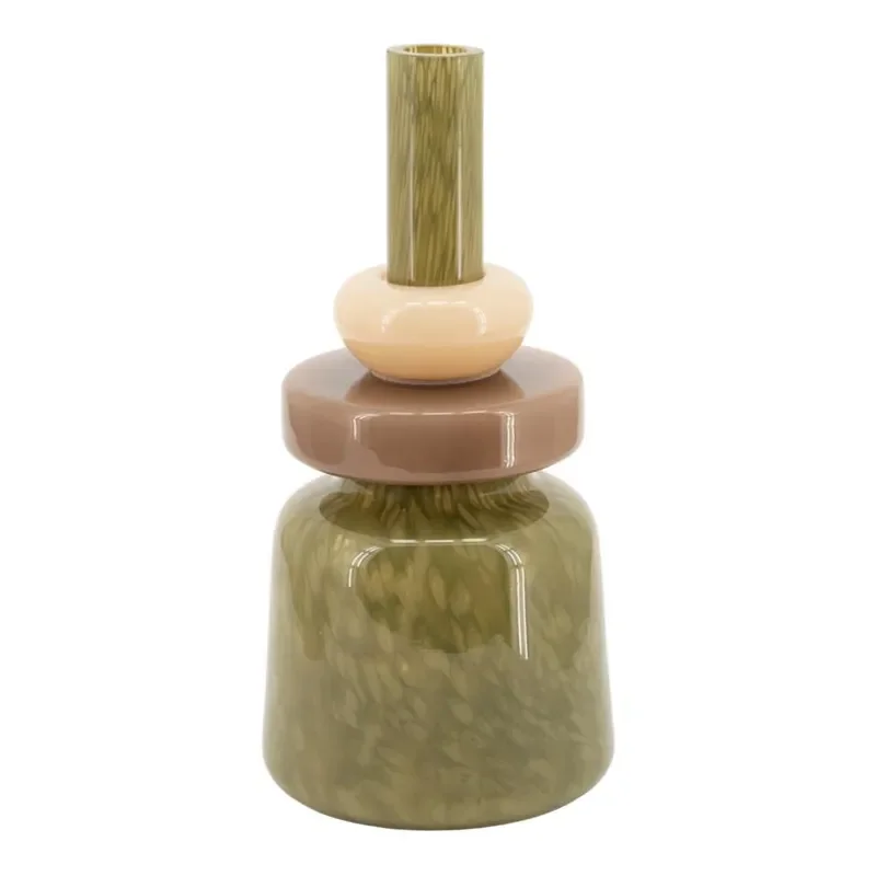 Toras 1 Vase 19,5x19,5x40 cm Glas multicolour