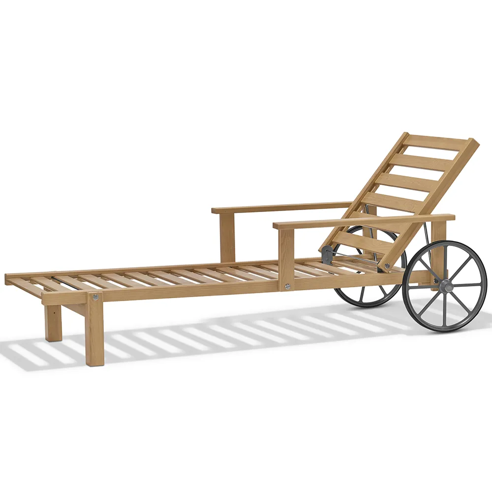 Sonnenliege mit Armlehne Teak