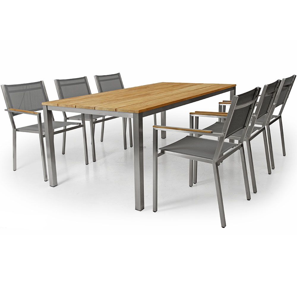 Hinton Stapelstuhl Stahl/Teak