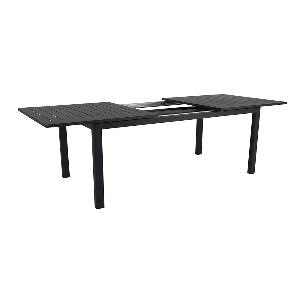 Lomma Esstisch 100x194-312 cm schwarz