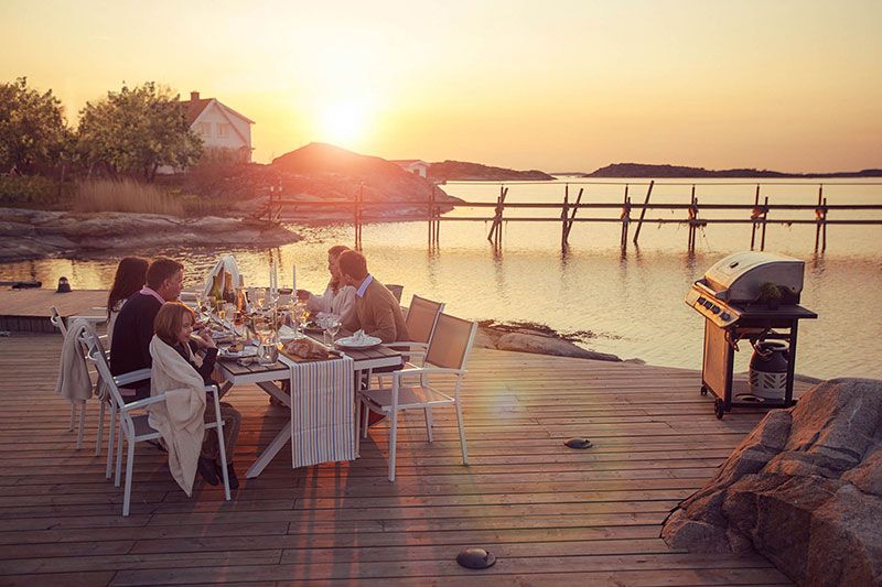 Leone Esstisch 100x200 cm weiß / grau